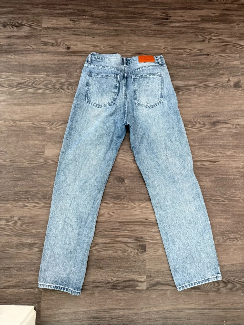 Princess Polly high rise distressed straight jeans 4